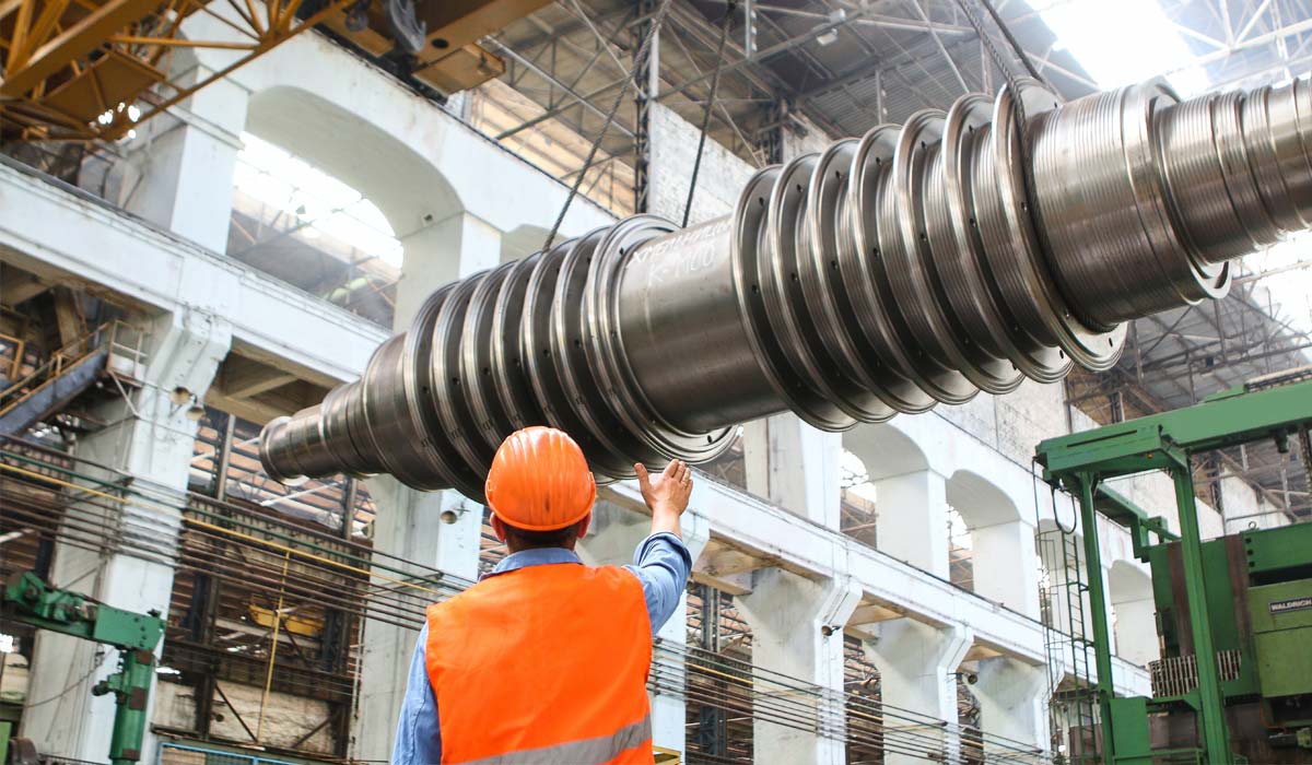 Pièce de machine industrielle dans une usine auditée process qualité